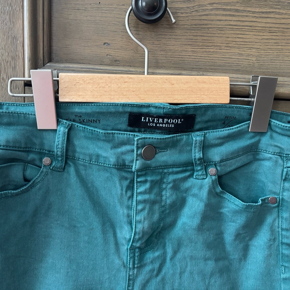 Liverpool Los Angeles Teal Skinny Jeans